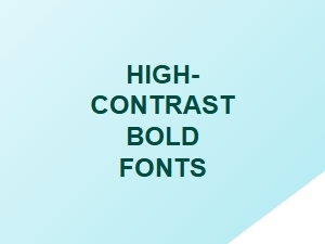 Bold Fonts for Maximum Outdoor Visibility